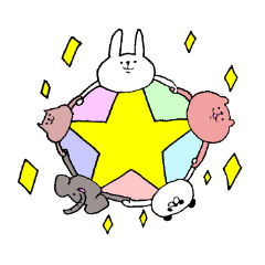 [LINEスタンプ] ポジティブうささん
