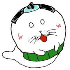 [LINEスタンプ] あざらし侍の画像（メイン）