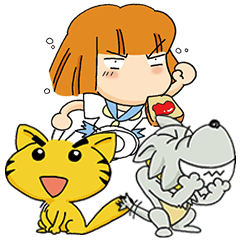 [LINEスタンプ] ニャンだろう、ぐれケン、ミラクルン盛合せの画像（メイン）