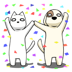 [LINEスタンプ] ほけーっと犬猫さん