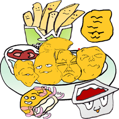 [LINEスタンプ] ナゲットの嘆き