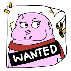 [LINEスタンプ] Hippi: Dwarf Hippo in the City.の画像（メイン）