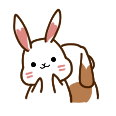 [LINEスタンプ] うささんとぶちさんの画像（メイン）