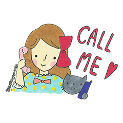 [LINEスタンプ] cat＆me 猫とわたしのおしゃべりスタンプの画像（メイン）