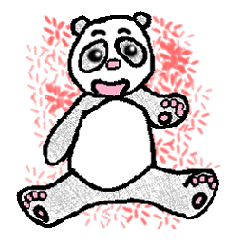 [LINEスタンプ] らくがきパンダくん