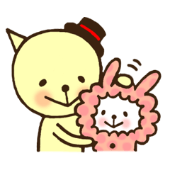 [LINEスタンプ] にゃむ ＆ ぴょんの画像（メイン）