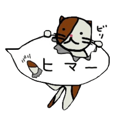 [LINEスタンプ] 吹き出しぶら下がり猫の画像（メイン）