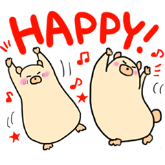 [LINEスタンプ] くまのHAPPYスタンプ♪の画像（メイン）