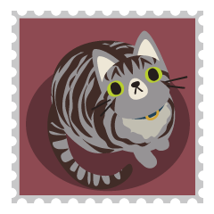 [LINEスタンプ] ネコの切手