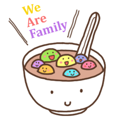 [LINEスタンプ] Color dumpling family