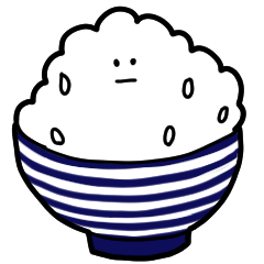 [LINEスタンプ] うまいよ！お米くん！