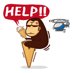 [LINEスタンプ] Funny Ice Creamoo No.1