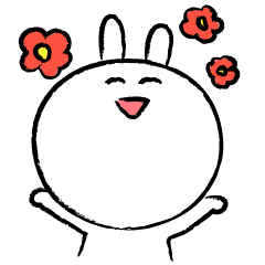 [LINEスタンプ] 笑顔！うさぎちゃん