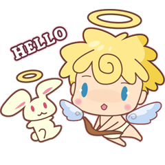 [LINEスタンプ] Angel Baby and his friend