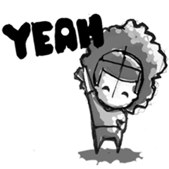 [LINEスタンプ] AFRO kidの画像（メイン）