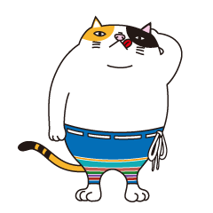 [LINEスタンプ] デブ猫のブータマ。