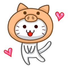 [LINEスタンプ] 着ぐるみキャット-コスネコ-の画像（メイン）