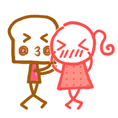 [LINEスタンプ] Mr.Toast ＆ Miss Cookieの画像（メイン）