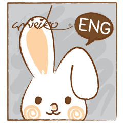 [LINEスタンプ] amieiko: Bunny [eng]の画像（メイン）