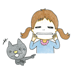 [LINEスタンプ] 女の子とネコの日常