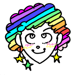 [LINEスタンプ] Smile hair faces 100♪