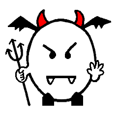 [LINEスタンプ] まるい白いこ悪魔