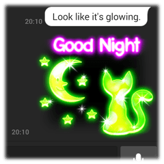 [LINEスタンプ] Glowing Stickers (Best With Black Theme)