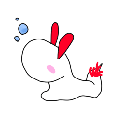 [LINEスタンプ] シロウサギウミウシさん