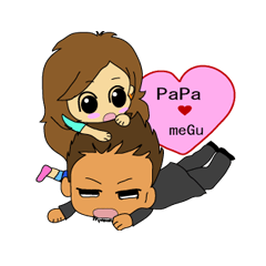 [LINEスタンプ] PaPaとmeGuの画像（メイン）