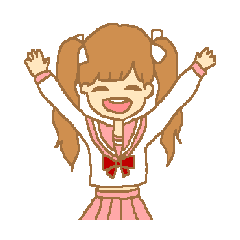 [LINEスタンプ] ゆるゆる制服女子。