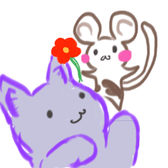 [LINEスタンプ] はむりの と にゃーさん #1