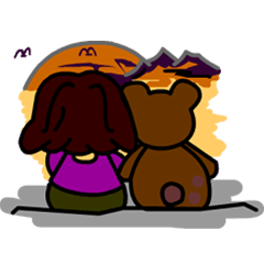 [LINEスタンプ] Big brother bear and Madam clean.の画像（メイン）