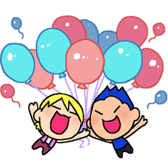 [LINEスタンプ] TA and EN-Celebrateの画像（メイン）