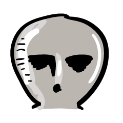 [LINEスタンプ] Gray face manの画像（メイン）