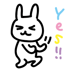 [LINEスタンプ] へたうさぎ