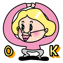 [LINEスタンプ] おやゆびおばさん♥の画像（メイン）