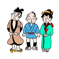 [LINEスタンプ] 200years ago in Japanの画像（メイン）