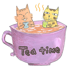 [LINEスタンプ] Cat Talk Showの画像（メイン）