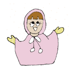 [LINEスタンプ] ピンク大好きズキンちゃんの画像（メイン）