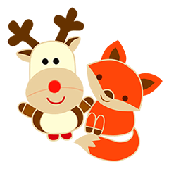 [LINEスタンプ] Little Reindy and Foxy