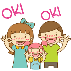 [LINEスタンプ] Nadia ＆ Parents