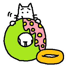 [LINEスタンプ] Mofu-san and Donutの画像（メイン）