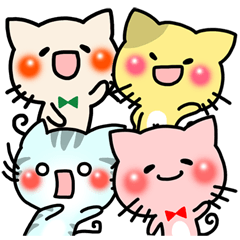 [LINEスタンプ] カラフルねこスタンプ