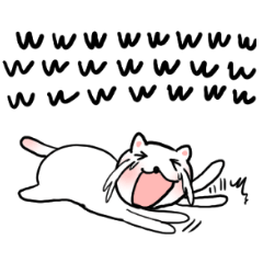 [LINEスタンプ] 猫wwwwwwwwwwwwwwwwwwwwwwwwwwwwwwwwww