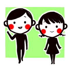 [LINEスタンプ] よしおとよしこの画像（メイン）