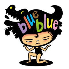 [LINEスタンプ] Blue Blue