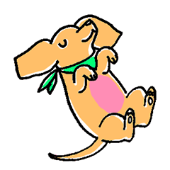 [LINEスタンプ] flap eared dog