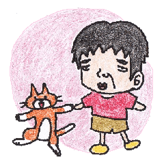 [LINEスタンプ] 頑張れ！奥村さんと三匹の猫の画像（メイン）