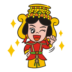 [LINEスタンプ] Lucky God came