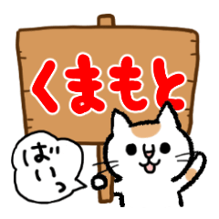 [LINEスタンプ] 九州熊本弁スタンプ くまもとにゃんこの画像（メイン）